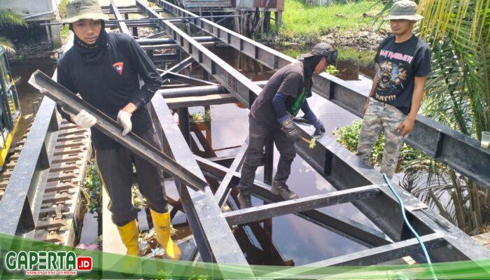 Progres Pembangunan Jembatan Merah Putih Presisi Tahap II Polres Dumai