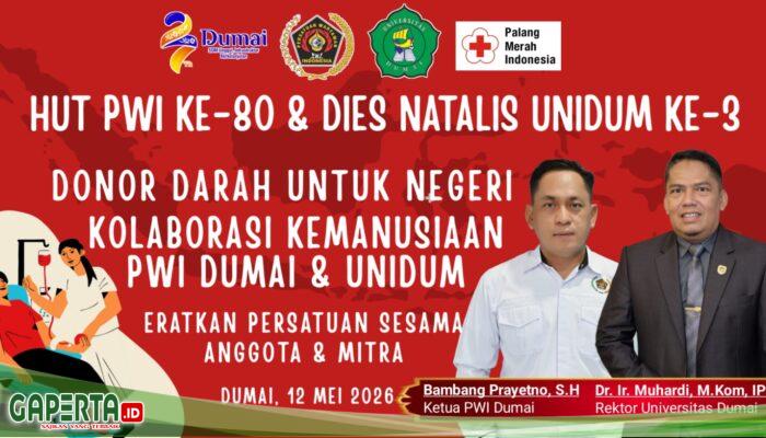 PWI Dumai dan Unidum Gelar Seminar Jurnalistik dan Donor Darah