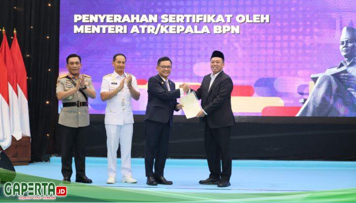 Serahkan Sertipikat Hak Pakai untuk Lemhannas RI, Menteri Nusron: Perkuat Kepastian Hukum Aset Negara