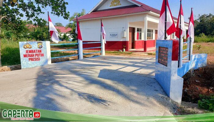 Progres Pembangunan Jembatan Merah Putih Presisi Polres Dumai