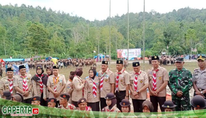 Bupati Kerinci Resmi Buka Jambore Cabang Pramuka Kerinci 2026 di Bumi Perkemahan Desa Lubuk Nagodang