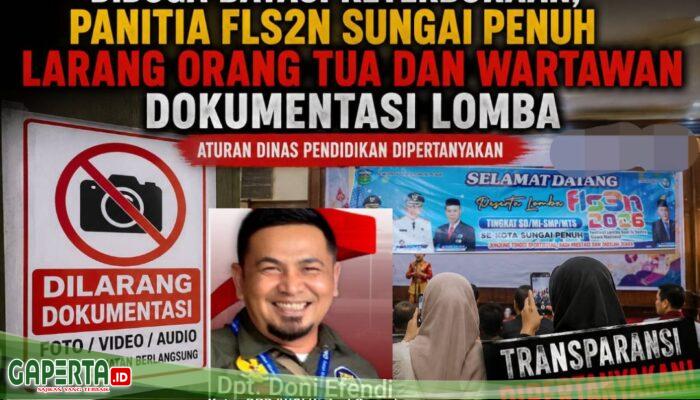 Diduga Anti Transparansi, Panitia FLS2N Sungai Penuh Larang Wartawan dan Wali Murid Dokumentasi