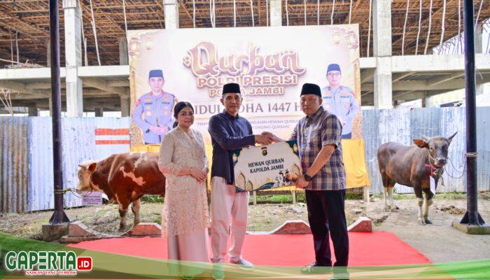 Pererat Silaturahmi, Polda Jambi Gelar Shalat Idul Adha 1447 H dan Berbagi Hewan Kurba