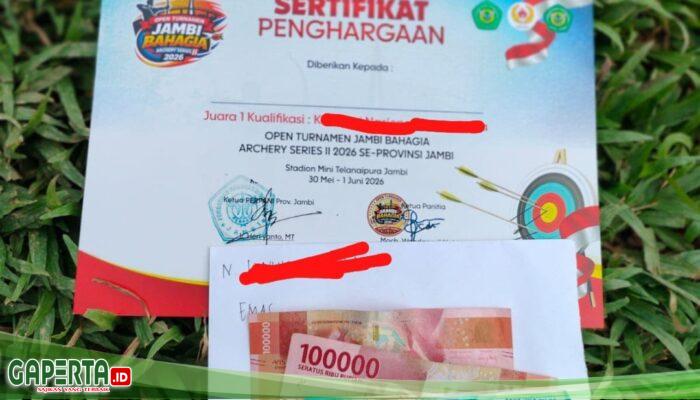 Atlet Kecewa, Hadiah Event Panahan Jambi Bahagia Dipertanyakan
