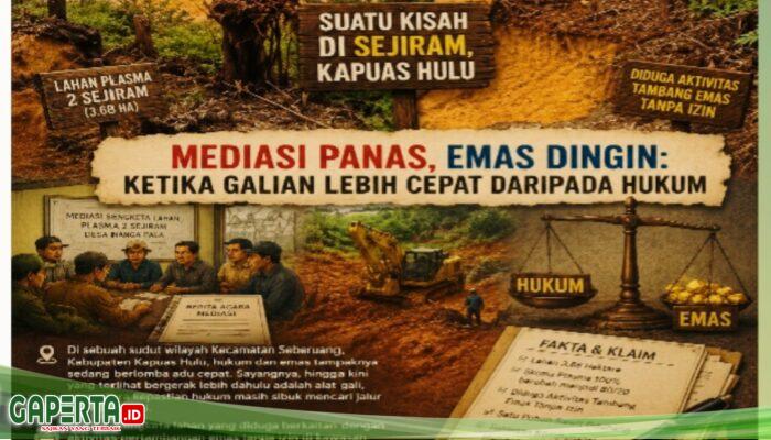 Suatu Kisah di Sejiram: Kapuas Hulu Dengan Mediasi Panas, Emas Dingin; Ketika Galian Lebih Cepat Daripada Hukum