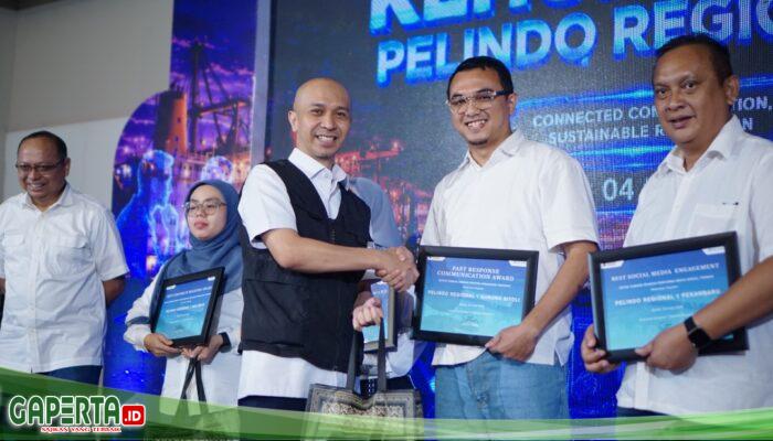 Executive GM Pelindo Cabang Belawan Yusrizal Ucapkan Apresiasi Atas Penghargaan Best Corporate Branding Award Yang Diberikan Dalam Acara Forum Kehumasan