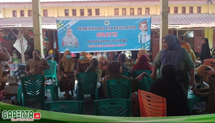 Puskesmas Portibi Laksanakan Cek Kesehatan Gratis “Satu Sehat Semua Sehat”
