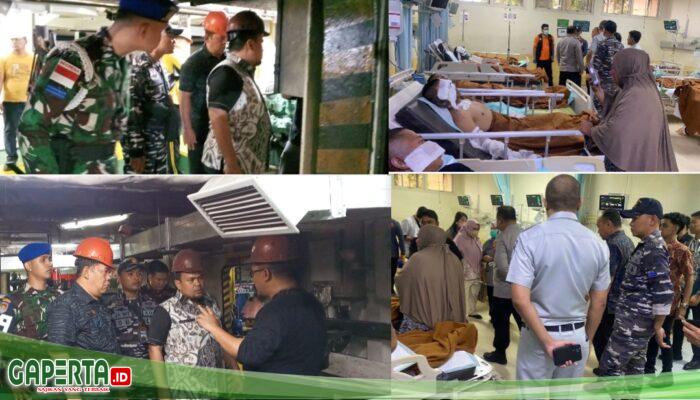 Personil TNI AL Respon Cepat Tangani Insiden Kebakaran Yang Melanda KM Aceh