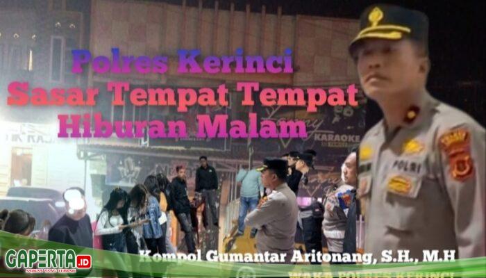 Polres Kerinci Tertibkan Tempat Hiburan, Waka Polres : Kita Berikan Pengarahan Terkait Izin serta Jam Buka