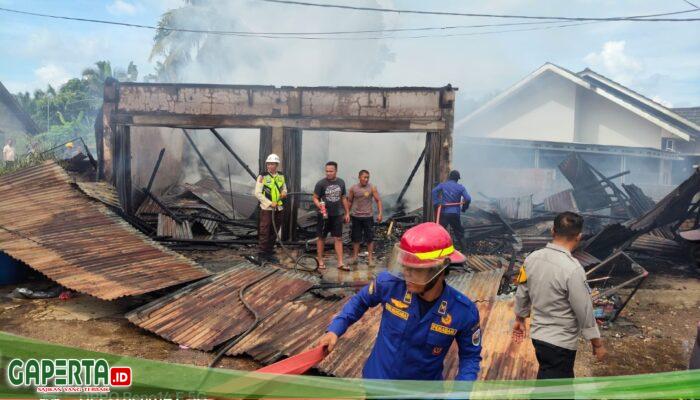 Kebakaran Hanguskan Apotek Gian dan Toko Manisan Wak Lapuk di Simpang Tiga Tempino, Tidak Ada Korban Jiwa