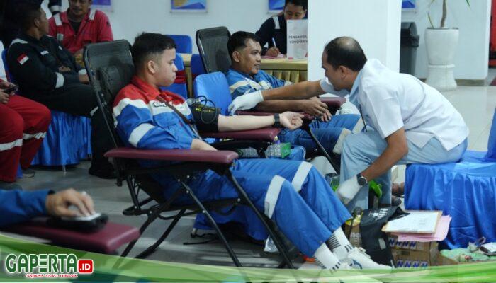 Wujud Kepedulian untuk Sesama, PPN Kilang Dumai Kumpulkan 600 Kantong Darah