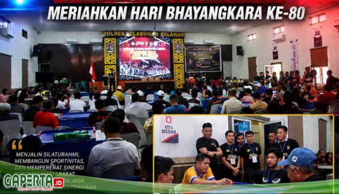 Kejuaraan Domino Piala Kapolres Pelabuhan Belawan Meriahkan Hari Bhayangkara ke-80