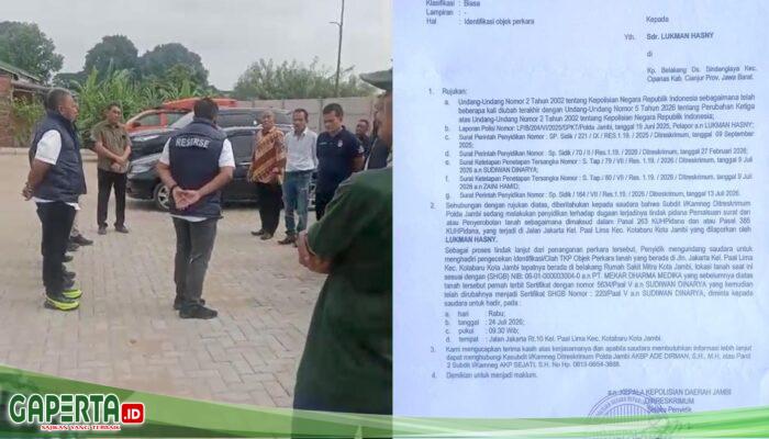 Polda Jambi Segel Lahan Belakang Rumah Sakit MITRA, Terkait  Laporan Pemilik Lahan Lukman Hasny
