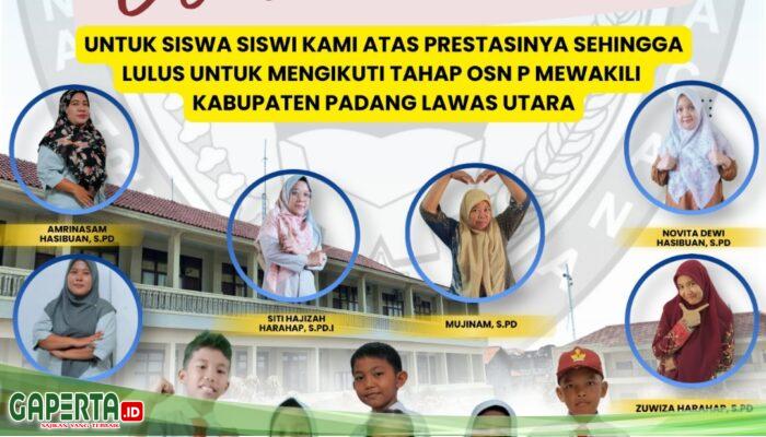 Keberhasilan siswa SD Bina Artha Juara OSN Kabupaten Paluta Siap Menuju OSN Provinsi Sumut
