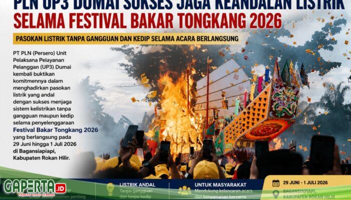 PLN UP3 Dumai Kembali Buktikan Keandalan Listrik Tanpa Kedip, Sukses Kawal Festival Bakar Tongkang 2026