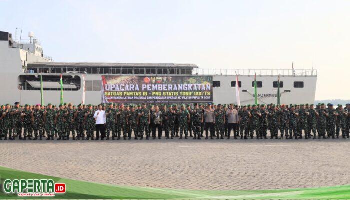 Dankodaeral I Melalui Wadan Kodaeral I Brigjen TNI (Mar) Ali Bahar Saragih Hadiri Acara Pelepasan Tugas Satgas Pamtas RI Ke PNG