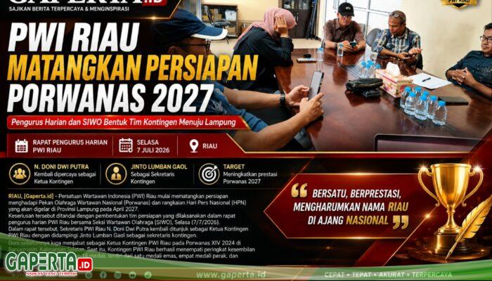 Optimistis Lebih Baik di Porwanas Lampung, PWI Riau Bentuk Tim Persiapan