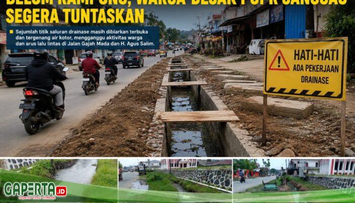 Drainase Jalan Gajah Mada dan H. Agus Salim Belum Rampung, Warga Desak PUPR Sanggau Segera Tuntaskan