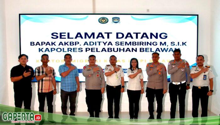 Kepala Kantor Imigrasi Kelas II TPI Belawan Terima Kunjungan Silaturahmi Kapolres Pelabuhan Belawan