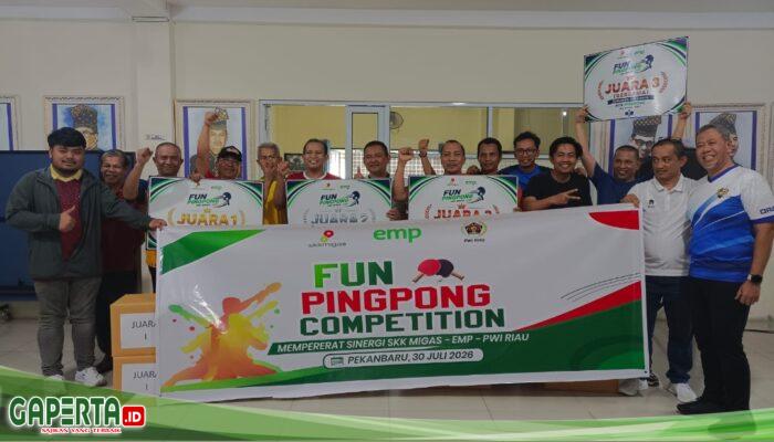 Meriah dan Sportif, Laga Persahabatan Tenis Meja PWI Riau