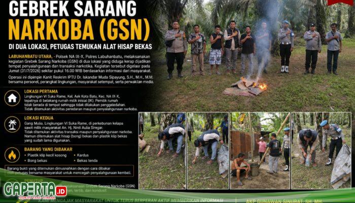 Polsek NA IX-X Gelar Grebek Sarang Narkoba, Tidak Temukan Aktivitas Peredaran di Dua Lokasi