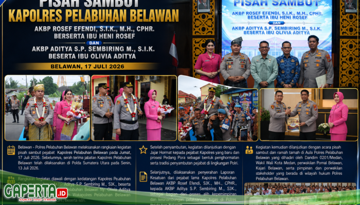 AKBP Aditya S.P. Sembiring Resmi Jabat Kapolres Pelabuhan Belawan Yang Baru