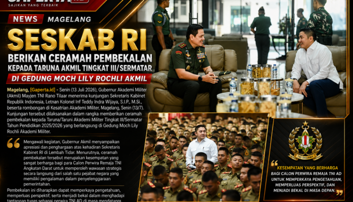 Sekretaris Kabinet RI Berikan Pembekalan Strategis  kepada 511 Calon Perwira Remaja Akmil