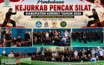 Bupati Kerinci Buka Kejurkab Pencak Silat, Cetak Atlet Muda Tangguh Berprestasi Jadi Target Utama