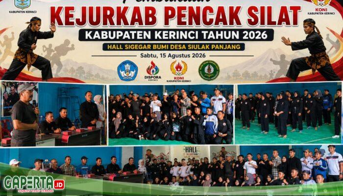 Bupati Kerinci Buka Kejurkab Pencak Silat, Cetak Atlet Muda Tangguh Berprestasi Jadi Target Utama