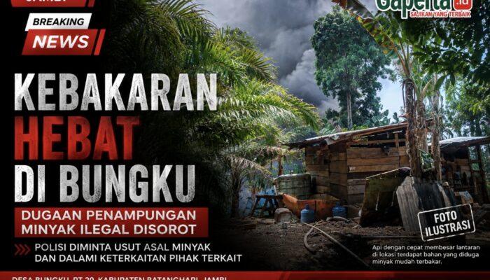 Kebakaran Hebat di Bungku, Dugaan Penampungan Minyak Ilegal Disorot—Polisi Diminta Usut Asal Minyak
