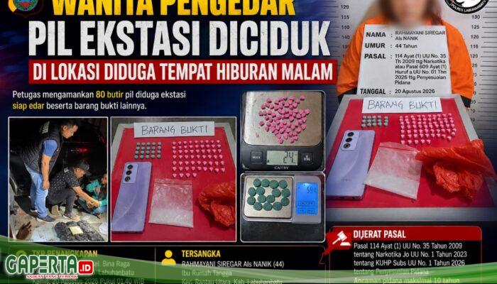80 Pil Diduga Ekstasi Disita, Perempuan di Rantauprapat Diamankan, Pemasok ‘Ibnu’ Diburu.