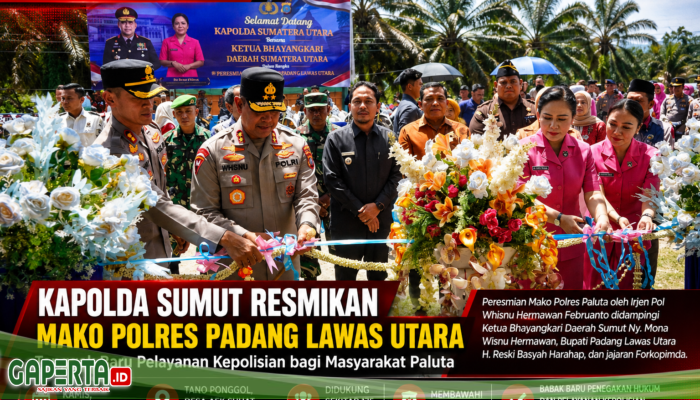 Kapolda Sumut Resmikan Polres Paluta, AKBP Dheri Fajariandono, S.I.K., M.H.Jadi Kapolres Perdana.