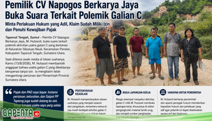 Pemilik CV Napogos Berkarya Jaya Buka Suara soal Polemik Galian C: Minta Perlakuan Hukum yang Adil