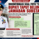 Dikonfirmasi Soal Foto “Couple” Pegawai Dinkes Taput, Bupati Belum Beri Jawaban Substantif Redaksi Tetap Buka Ruang Klarifikasi dan Hak Jawab