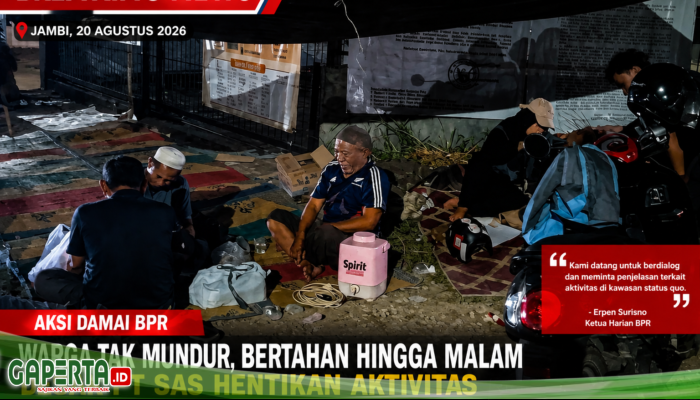 Warga Tak Mundur, BPR Bertahan hingga Malam Desak PT SAS Hentikan Aktivitas