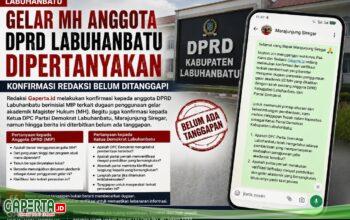 Gelar MH Anggota DPRD Labuhanbatu Dipertanyakan, Ketua Demokrat Belum Tanggapi Konfirmasi Redaksi