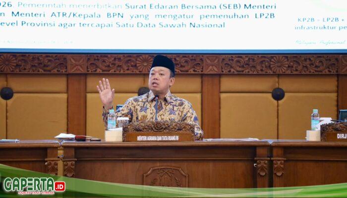 LP2B Jatim Lampaui Target, Menteri Nusron Minta Pemda Segera Integrasikan ke dalam RTRW