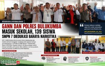 Selamatkan Generasi Muda, GANN–Polres Bulukumba Perkuat Edukasi Antinarkoba Sejak Dini