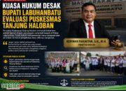 Laporan Polisi Bergulir, Kuasa Hukum Minta Akar Persoalan Puskesmas Tanjung Haloban Ikut Diusut