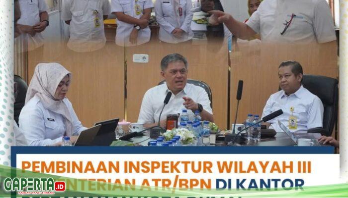 Inspektur Wilayah III Kementerian ATR/BPN Berikan Pembinaan di Kantah Dumai