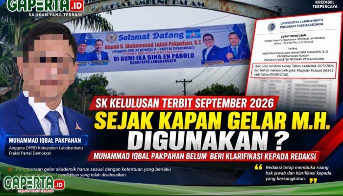 Gelar M.H. Muhammad Iqbal Pakpahan Kembali Disorot, Konfirmasi Redaksi Belum Dijawab