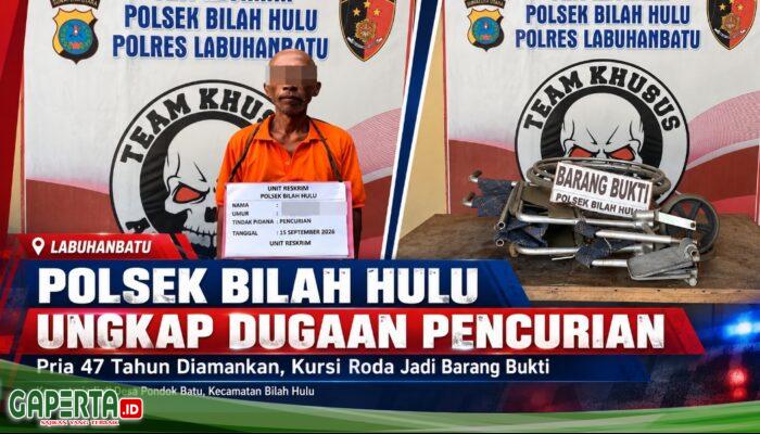 Polsek Bilah Hulu Ungkap Dugaan Pencurian di Pondok Batu, Kursi Roda hingga Peralatan Rumah Tangga Raib