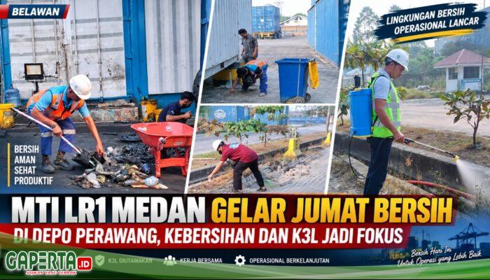 Dari Sampah hingga Saluran Air, Pekerja MTI Gotong Royong Bersihkan Depo Perawang