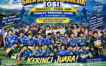 Kerinci Cetak Sejarah di GSI Jambi 2026: Tuan Rumah, Juara, dan Borong Penghargaan Individu