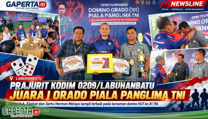 Prajurit Kodim 0209/LB Sabet Juara I ORADO Piala Panglima TNI, Strategi dan Kekompakan Jadi Kunci