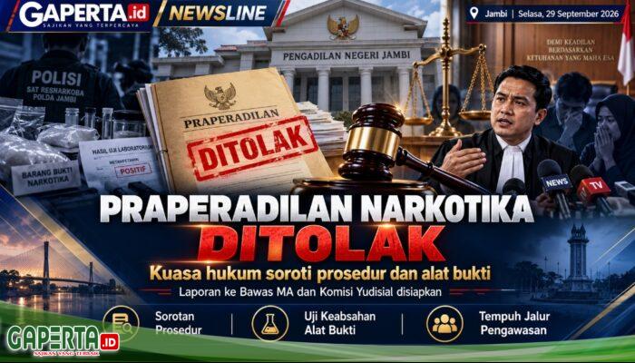 Praperadilan Perkara Narkotika Ditolak, Kuasa Hukum Soroti Prosedur dan Alat Bukti: “Kami Akan Tempuh Pengawasan Hukum”