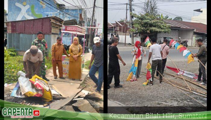 Lurah Bakaran Batu Rantau Selatan Himbau Kepada Warganya Memasang Umbul Umbul HUT Ke 81 Pemkab Labuhanbatu 
