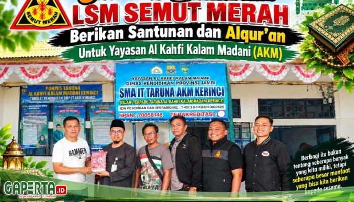 Jumat Barokah LSM Semut Merah, Bagikan Al-Qur’an dan Santunan untuk Yayasan Al Kahfi Kalam Madani