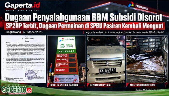 Kapolda Kalbar Didesak Turun Tangan, Dugaan Penyalahgunaan BBM Subsidi di Singkawang Jangan Berhenti di SP2HP