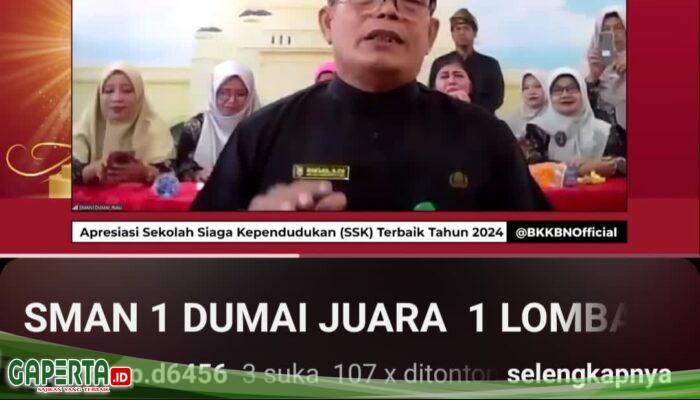 Syabas!! SMAN 1 Dumai Juara 1 Nasional Sekolah Siaga Kependudukan Paripurna 2024 Kategori SMA/MA Sederajat
